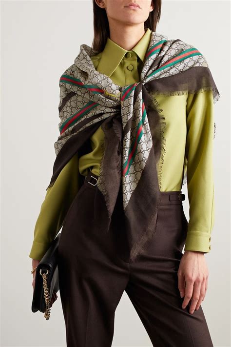 scafpe di gucci|gucci frayed scarf.